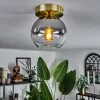 hofstein Plafonnier - Verre Koyoto Laiton, 1 lumière* Lampes Modernes