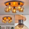 hofstein Plafonnier - Verre Koyoto Écru, Noir, 5 lumières* Lampes Modernes