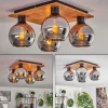 hofstein Plafonnier - Verre Koyoto Écru, Noir, 4 lumières* Lampes Modernes