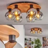 hofstein Plafonnier - Verre Koyoto Écru, Noir, 6 lumières* Lampes Modernes