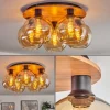 hofstein Plafonnier - Verre Koyoto Écru, Noir, 5 lumières* Lampes Modernes