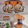 hofstein Plafonnier - Verre Koyoto Écru, Noir, 6 lumières* Lampes Modernes