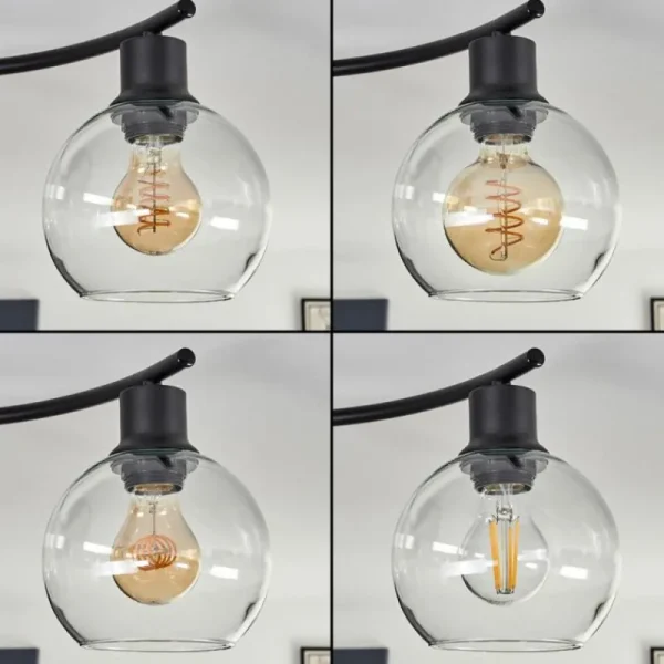 hofstein Plafonnier - Verre Koyoto Clair, 4 lumières* Lampes En Verre