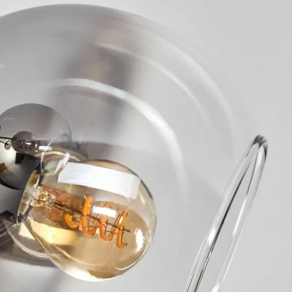hofstein Plafonnier - Verre Koyoto Clair, Fumé, 7 lumières* Lampes Modernes