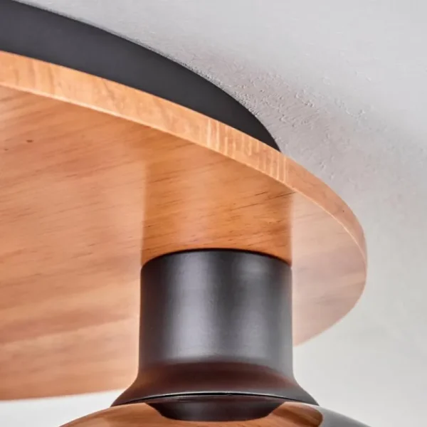 hofstein Plafonnier - Verre Koyoto Écru, Noir, 3 lumières* Lampes Modernes