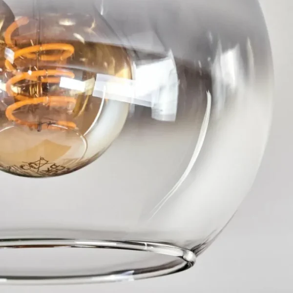 hofstein Plafonnier - Verre Koyoto Écru, Noir, 6 lumières* Lampes Modernes