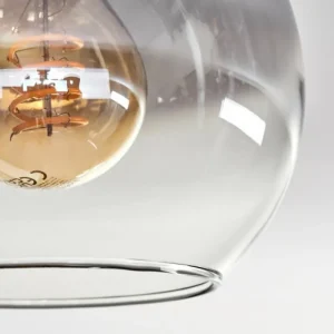 hofstein Plafonnier - Verre Koyoto Écru, Noir, 5 lumières* Lampes Modernes