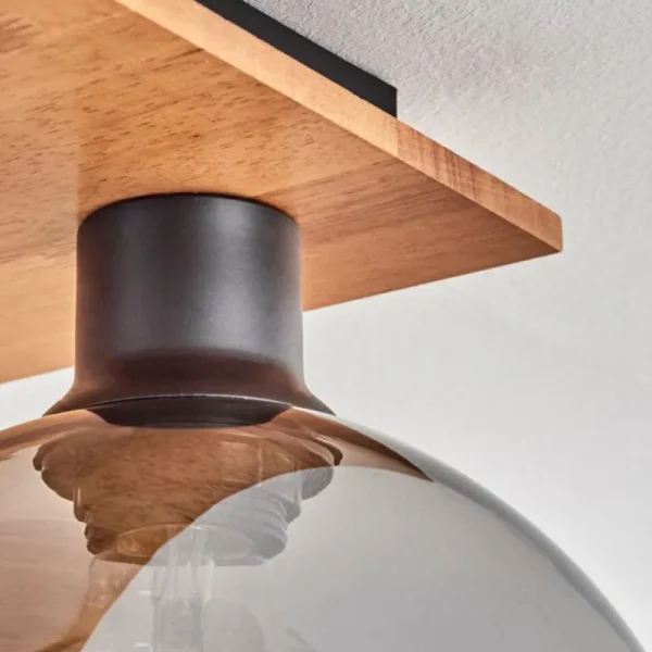 hofstein Plafonnier - Verre Koyoto Écru, Noir, 4 lumières* Lampes Modernes