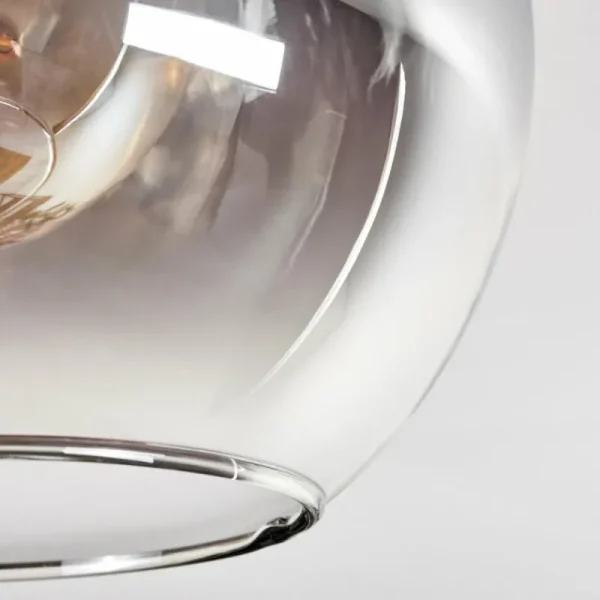 hofstein Plafonnier - Verre Koyoto Écru, Noir, 6 lumières* Lampes Modernes