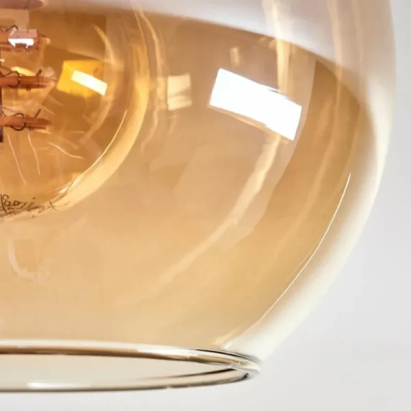 hofstein Plafonnier - Verre Koyoto Écru, Noir, 3 lumières* Lampes Modernes