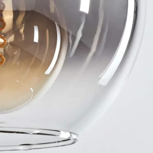 hofstein Plafonnier - Verre Koyoto Écru, Noir, 6 lumières* Lampes Modernes