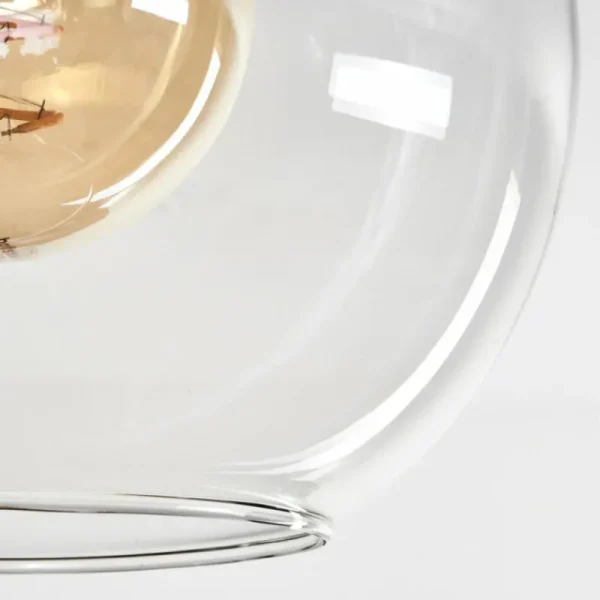 hofstein Plafonnier - Verre Koyoto Écru, Noir, 3 lumières* Lampes Modernes