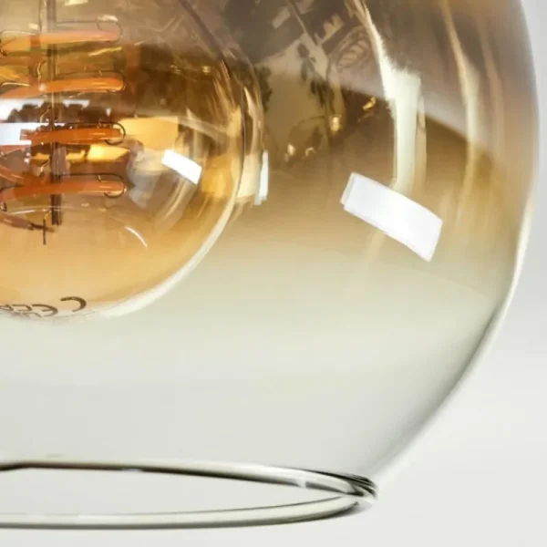 hofstein Plafonnier - Verre Koyoto Or, Clair, 4 lumières* Lampes En Verre