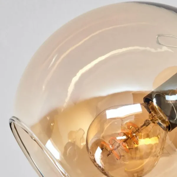 hofstein Plafonnier - Verre Koyoto Ambre, 5 lumières* Lampes En Verre