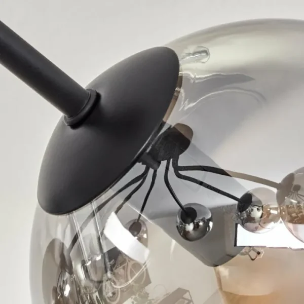 hofstein Plafonnier - Verre Koyoto Clair, Fumé, 7 lumières* Lampes Modernes