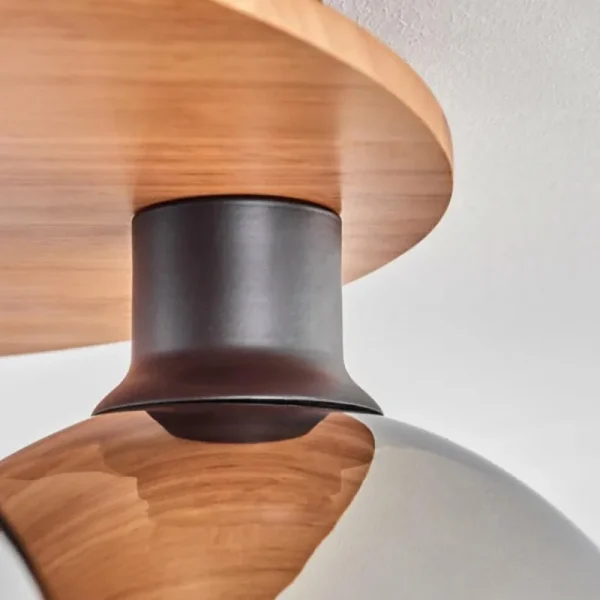hofstein Plafonnier - Verre Koyoto Écru, Noir, 5 lumières* Lampes Modernes