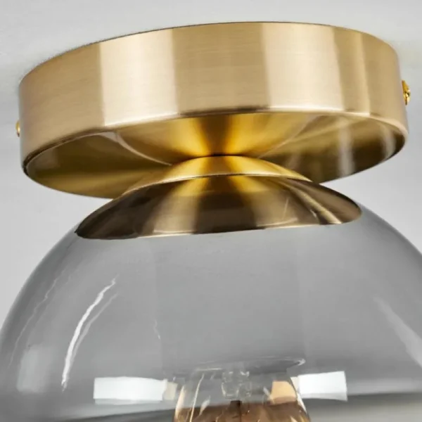 hofstein Plafonnier - Verre Koyoto Laiton, 1 lumière* Lampes Modernes