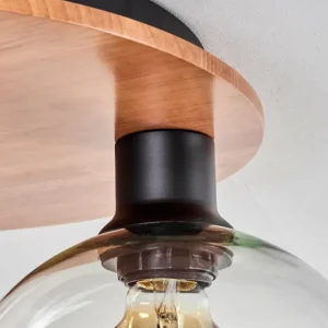 hofstein Plafonnier - Verre Koyoto Écru, Noir, 3 lumières* Lampes Modernes