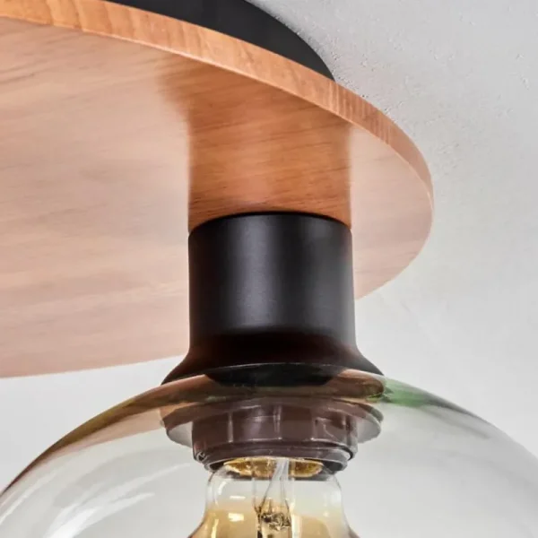 hofstein Plafonnier - Verre Koyoto Écru, Noir, 3 lumières* Lampes Modernes