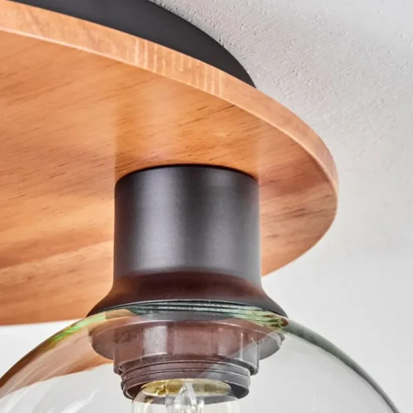 hofstein Plafonnier - Verre Koyoto Écru, Noir, 3 lumières* Lampes Modernes