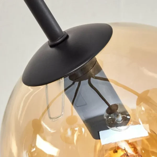 hofstein Plafonnier - Verre Koyoto Ambre, 5 lumières* Lampes En Verre