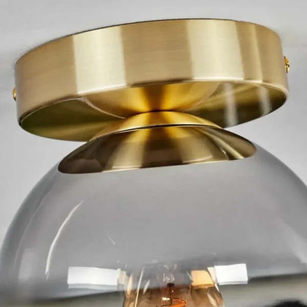 hofstein Plafonnier - Verre Koyoto Laiton, 1 lumière* Lampes Modernes