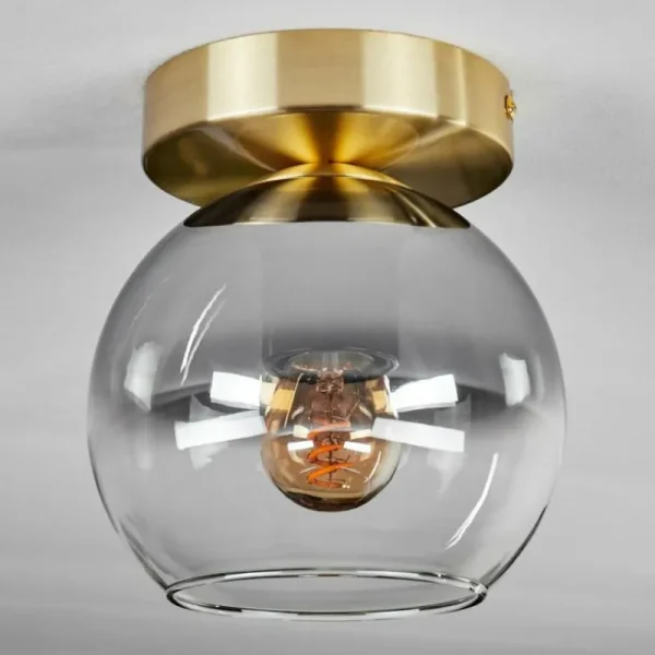 hofstein Plafonnier - Verre Koyoto Laiton, 1 lumière* Lampes Modernes