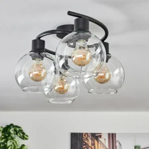 hofstein Plafonnier - Verre Koyoto Clair, 4 lumières* Lampes En Verre