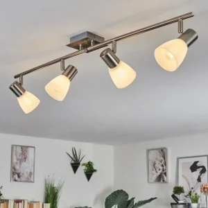 hofstein Plafonnier Villaseca LED Nickel mat, 4 lumières* Lampes En Verre