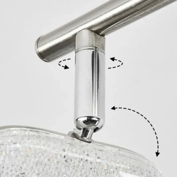 hofstein Plafonnier Villenauxe LED Chrome, Nickel mat, 4 lumières* Lampes Modernes