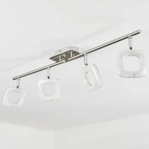 hofstein Plafonnier Villenauxe LED Chrome, Nickel mat, 4 lumières* Lampes Modernes
