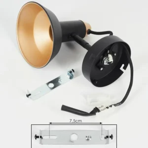 hofstein Plafonnier Vouzy Noir, 1 lumière* Lampes Modernes