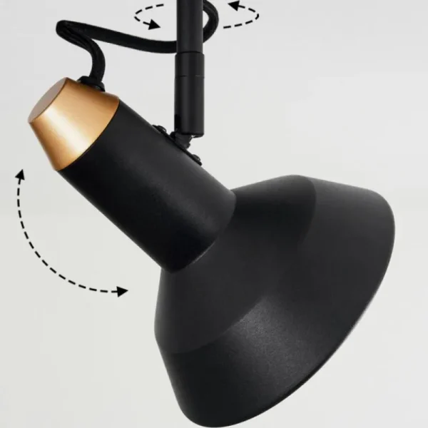 hofstein Plafonnier Vouzy Noir, 1 lumière* Lampes Modernes