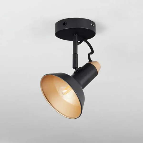 hofstein Plafonnier Vouzy Noir, 1 lumière* Lampes Modernes