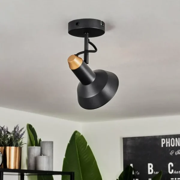 hofstein Plafonnier Vouzy Noir, 1 lumière* Lampes Modernes