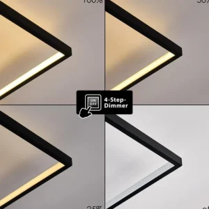 hofstein Plafonnier Alnarp LED Bois clair, Noir, 1 lumière* Lampes Modernes