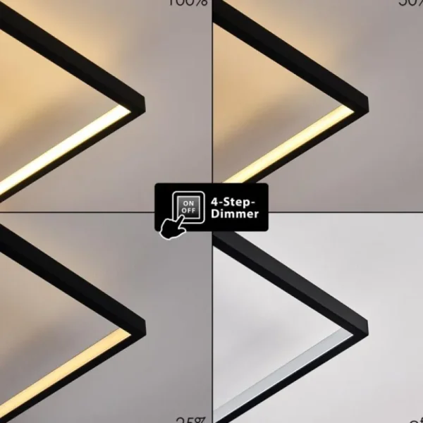 hofstein Plafonnier Alnarp LED Bois clair, Noir, 1 lumière* Lampes Modernes
