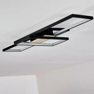 hofstein Plafonnier Alnarp LED Bois clair, Noir, 1 lumière* Lampes Modernes