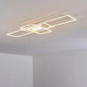 hofstein Plafonnier Alsterbro LED Blanc, 1 lumière, Télécommandes* Lampes Modernes
