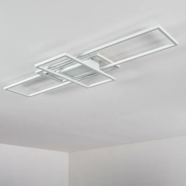 hofstein Plafonnier Alsterbro LED Blanc, 1 lumière, Télécommandes* Lampes Modernes