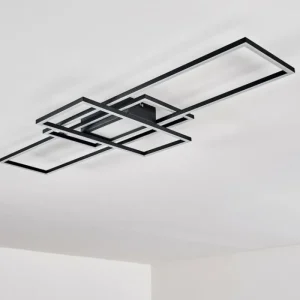 hofstein Plafonnier Alsterbro LED Noir, 1 lumière, Télécommandes* Lampes Modernes