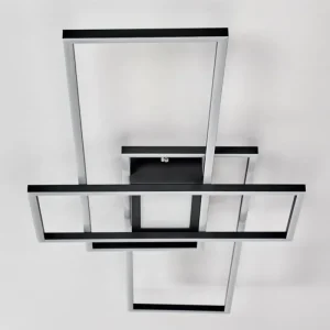 hofstein Plafonnier Alsterbro LED Noir, 1 lumière, Télécommandes* Lampes Modernes