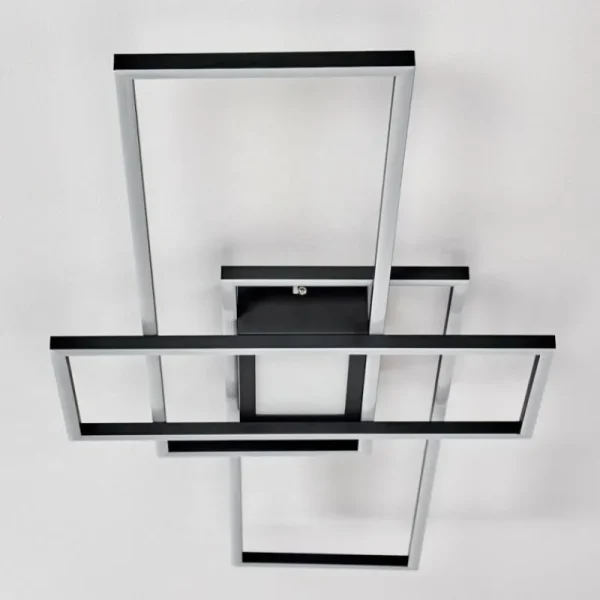 hofstein Plafonnier Alsterbro LED Noir, 1 lumière, Télécommandes* Lampes Modernes