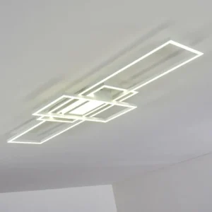 hofstein Plafonnier Alsterbro LED Blanc, 1 lumière, Télécommandes* Lampes Modernes
