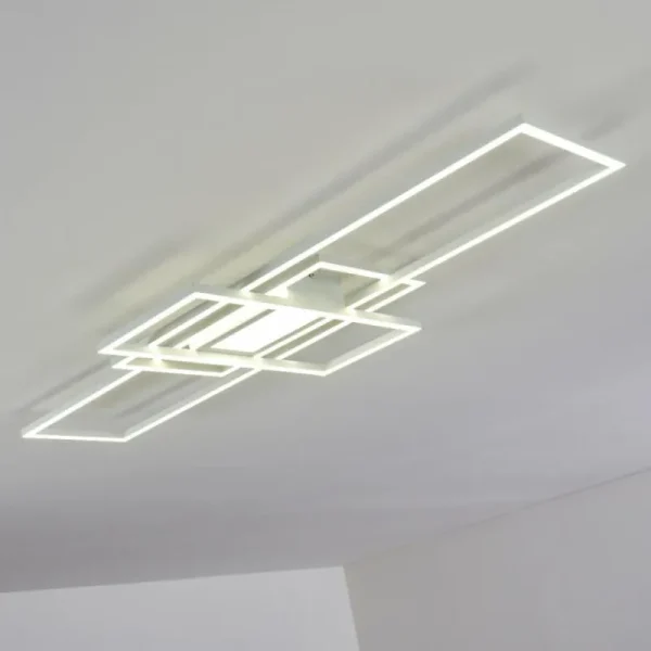 hofstein Plafonnier Alsterbro LED Blanc, 1 lumière, Télécommandes* Lampes Modernes