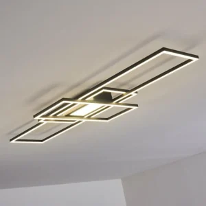hofstein Plafonnier Alsterbro LED Noir, 1 lumière, Télécommandes* Lampes Modernes
