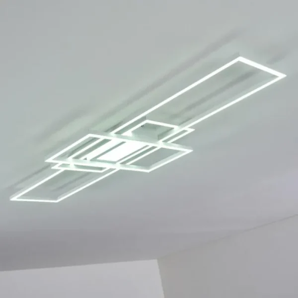 hofstein Plafonnier Alsterbro LED Blanc, 1 lumière, Télécommandes* Lampes Modernes