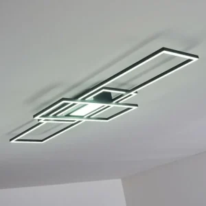 hofstein Plafonnier Alsterbro LED Noir, 1 lumière, Télécommandes* Lampes Modernes