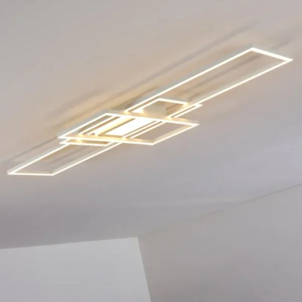 hofstein Plafonnier Alsterbro LED Blanc, 1 lumière, Télécommandes* Lampes Modernes
