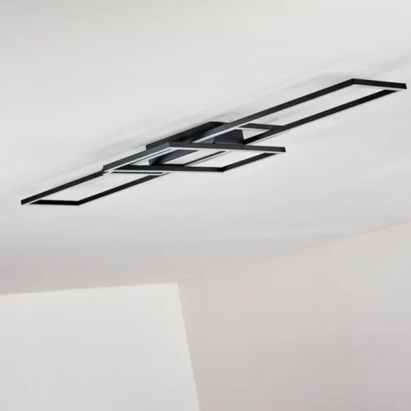 hofstein Plafonnier Alsterbro LED Noir, 1 lumière, Télécommandes* Lampes Modernes